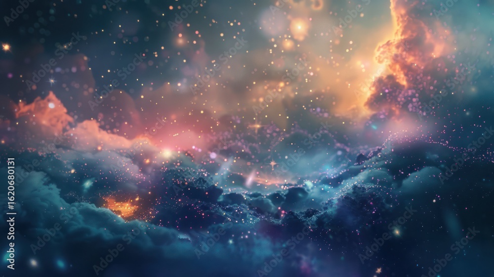 Fototapeta premium Colorful nebula abstract