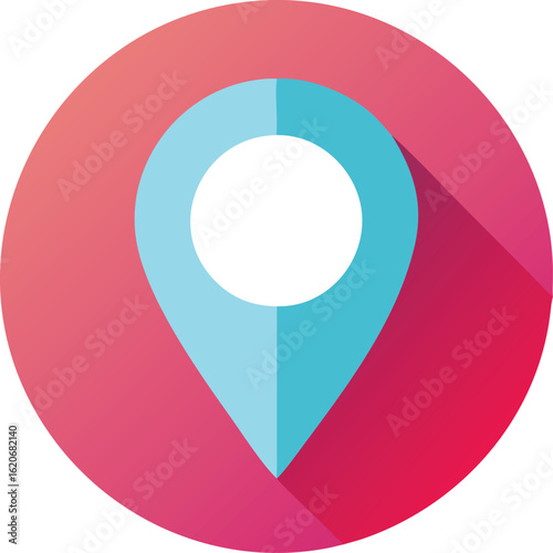 Location pin icon isolated on white background for maps and navigation apps