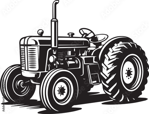 high quality farm machinery vector of vintage tractor in ai eps jpeg png for farm equipment design