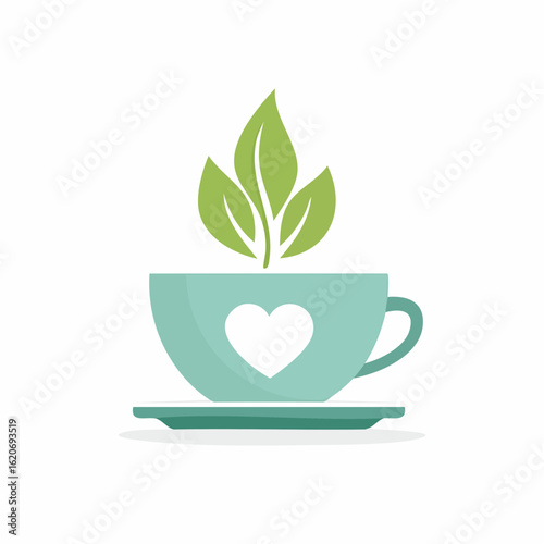 Tasse Tee mit Herzsymbol – Entspannung und Selfcare