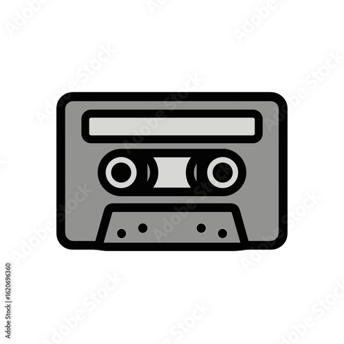 Vector illustration of a retro cassette tape