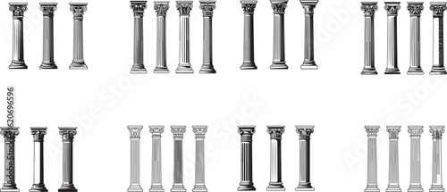 Classical architectural columns ancient columns architectural elements