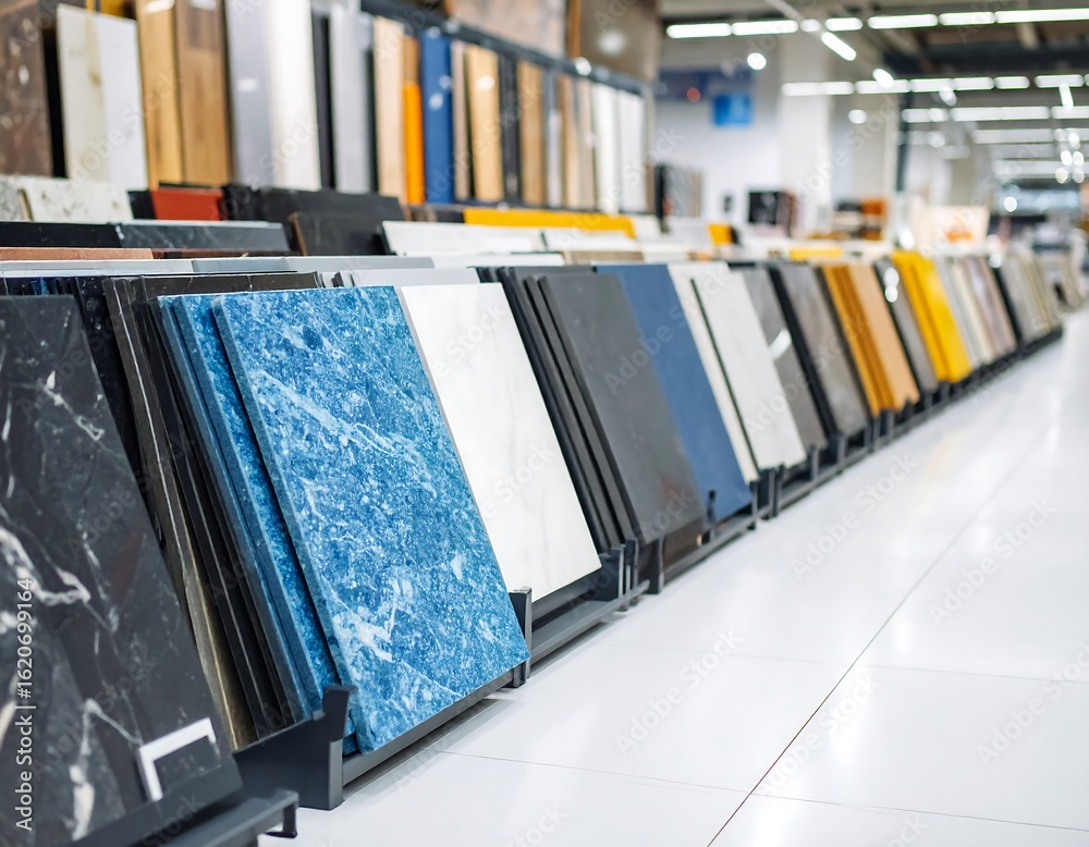 Fototapeta premium Tiles displayed in a store