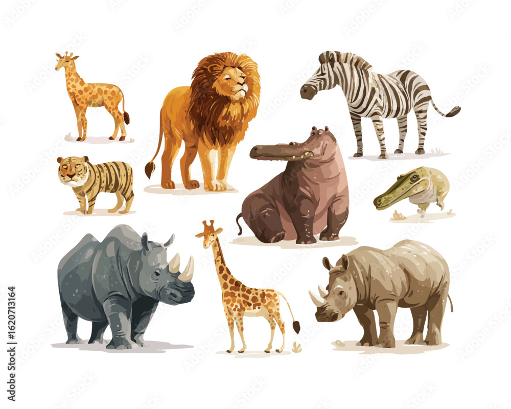 Naklejka premium wild animals collection