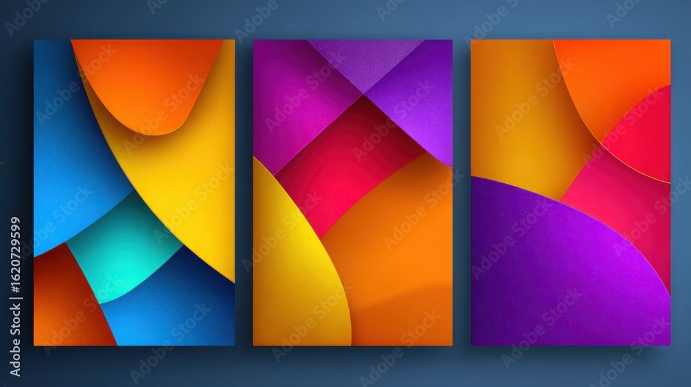 Fototapeta premium Dynamic Modern Abstract Geometric Background Templates Featuring Fluid Shapes Inspiring Creative Expression and Artistic Innovation