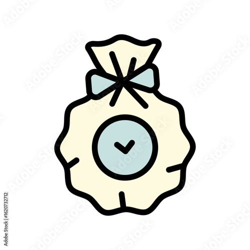 Bath salts bomb icon. Vector simple illustration from beauty concept. Bath Bomb Packaging. Sparkling sea salt ball for aromatherapy and relaxation