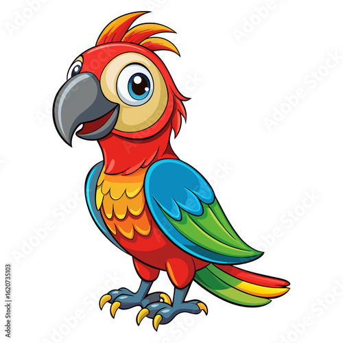 parrot on a white background