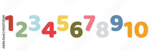 Numbers set 1 to 10 . Vector illustration. EPS 10 .