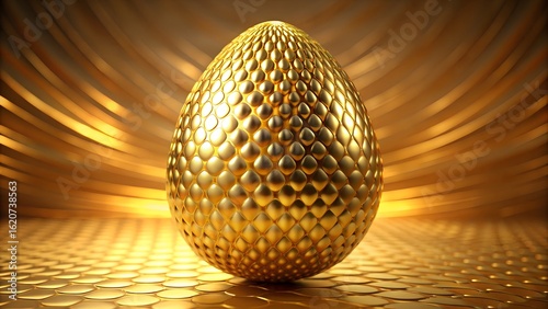 golden egg on a black background