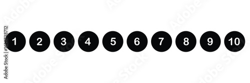 Numbers set 1 to 10 . Vector illustration. EPS 10 .