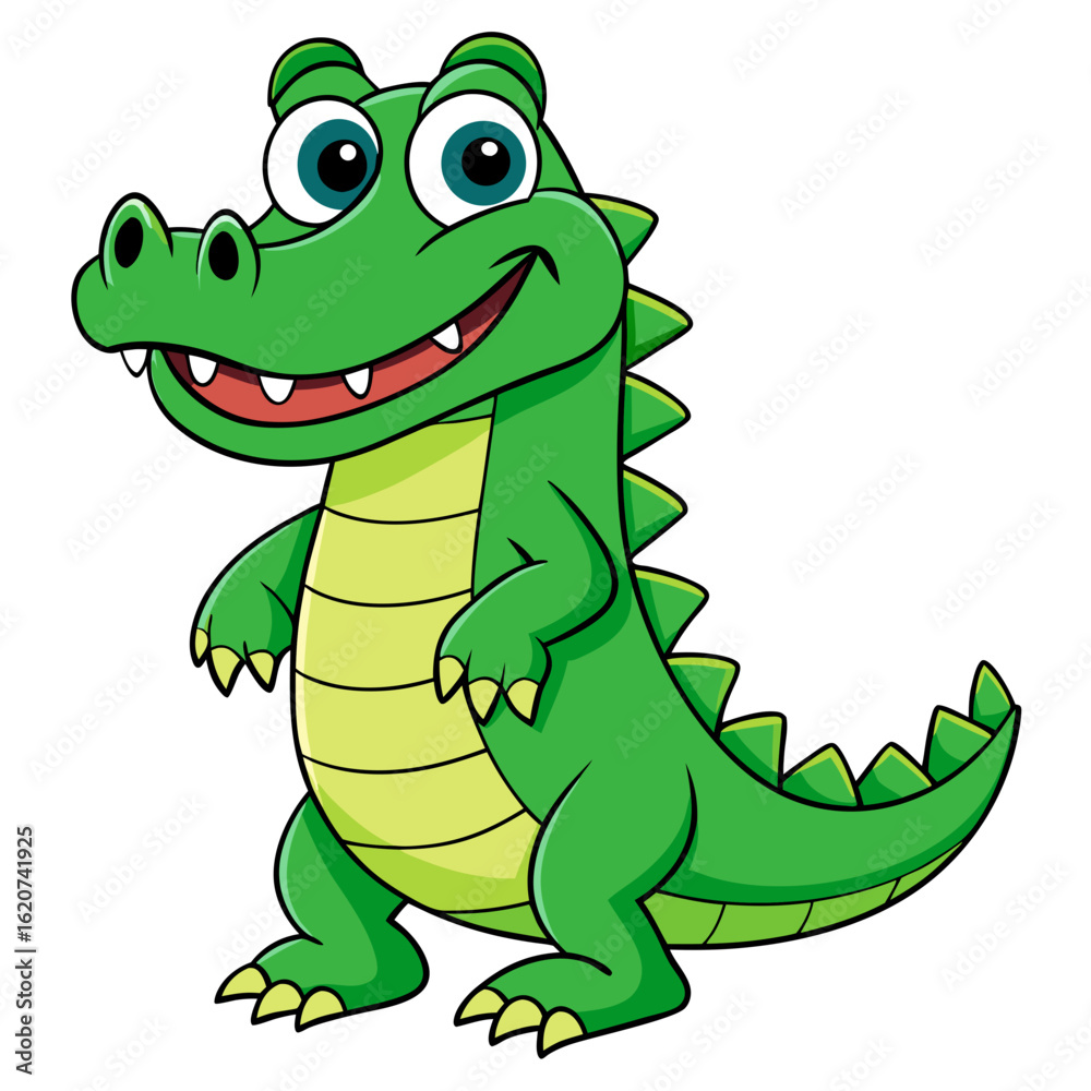 Fototapeta premium cartoon crocodile with a smile