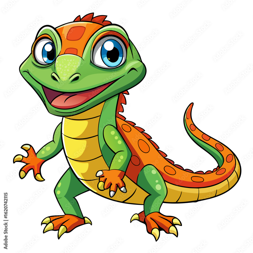 Fototapeta premium green dragon cartoon
