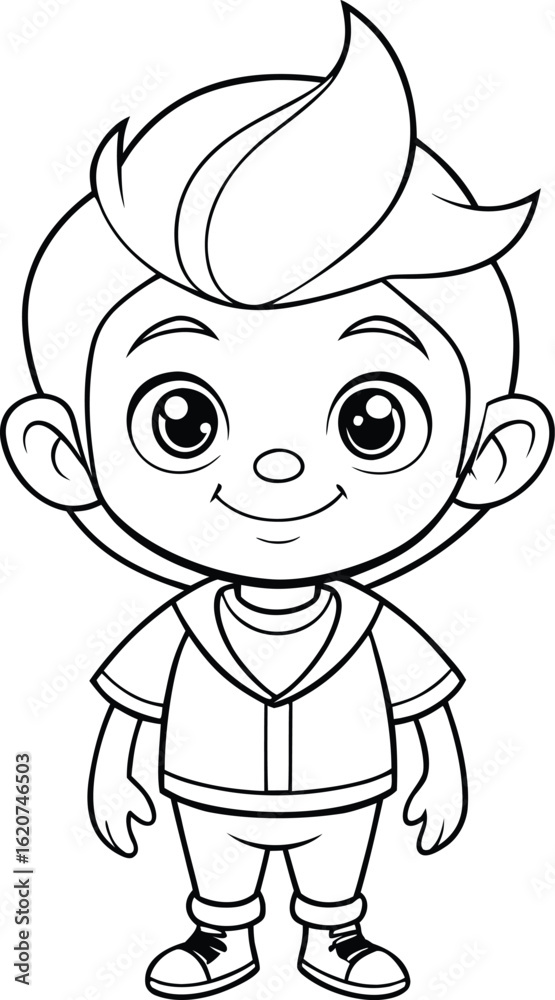 Obraz premium Colorful Line Art Drawings for Kids Coloring Pages