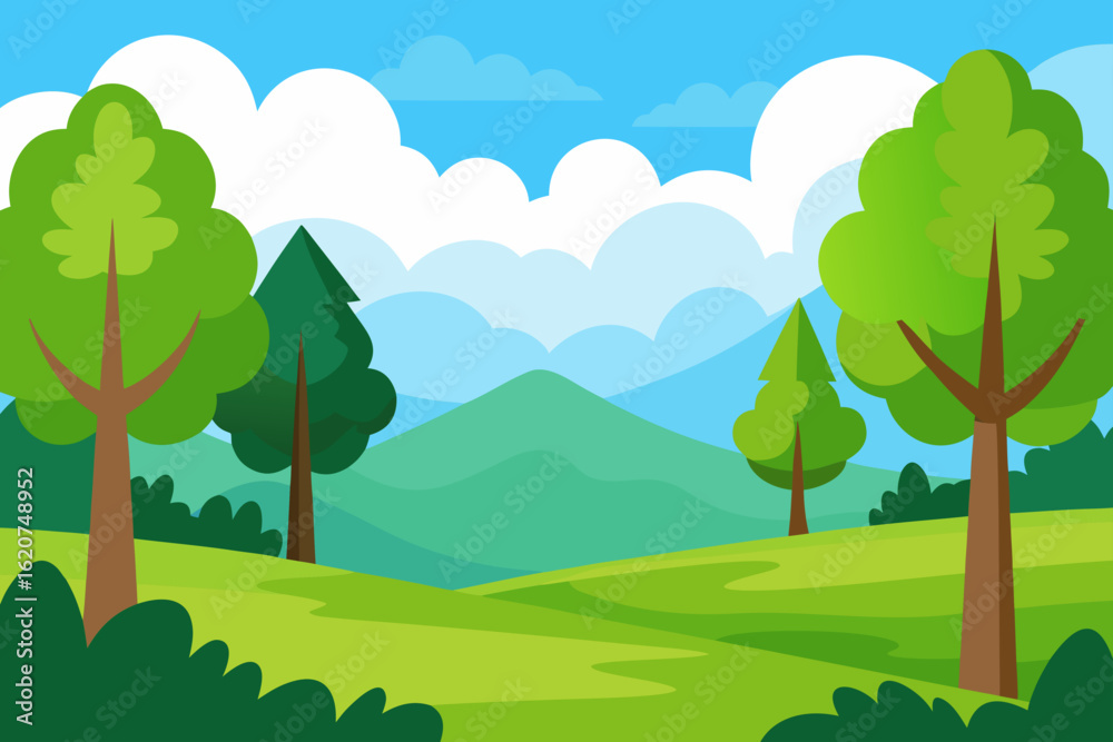 Fototapeta premium landscape with trees