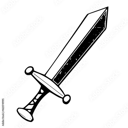 Sword isolated on white background
