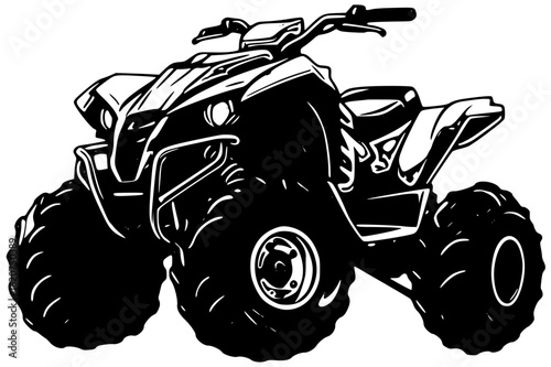 Quad bike isolated on white background