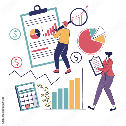 Project Management and Task Planning – Flat Vector

