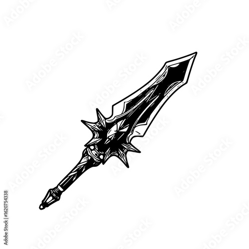 Sword isolated on white background