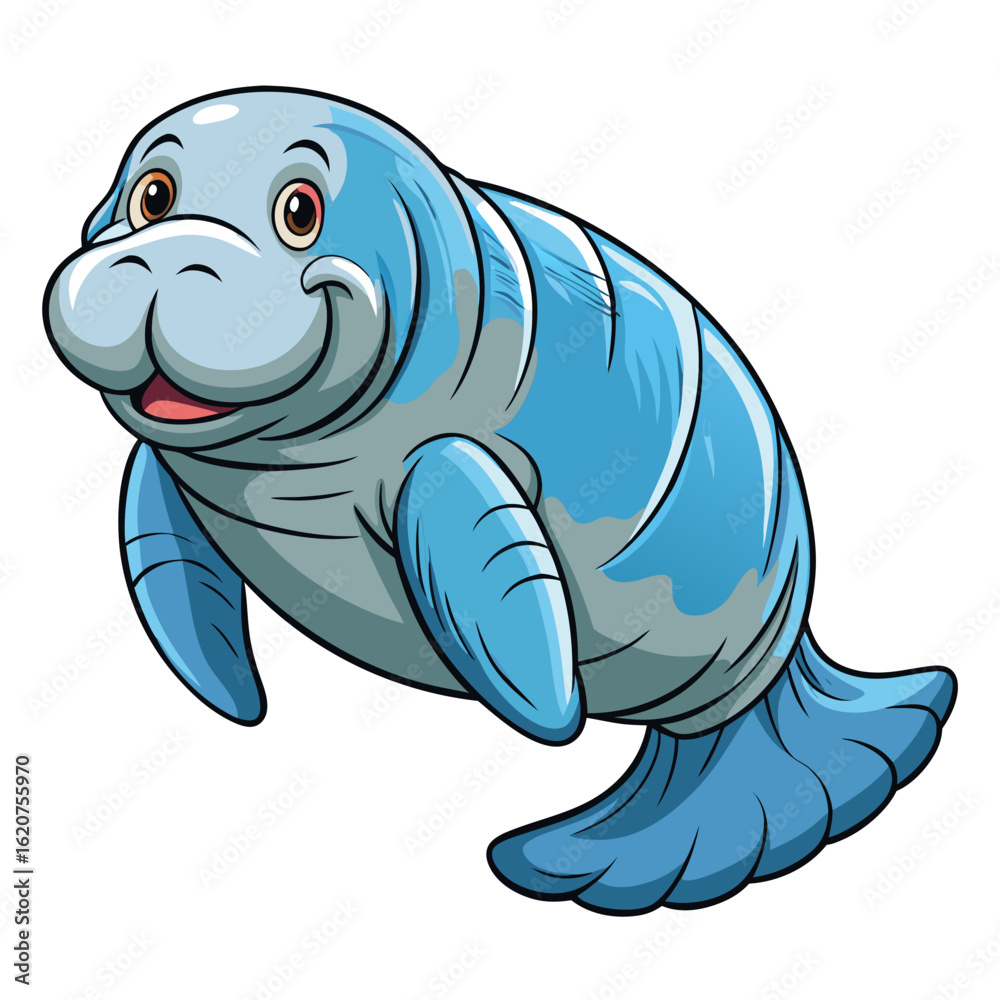 Naklejka premium funny cartoon fish