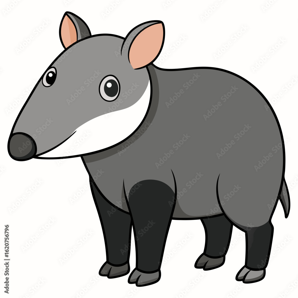 Fototapeta premium vector illustration of cartoon rhino