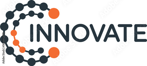 Innovate company logo design for technology startup and business solutions firm vector illustartion