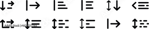 Collection of Various Black UI Icon Symbols on a Clean Transparent Background