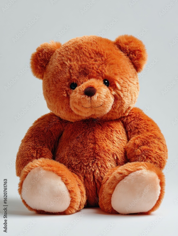 Obraz premium Teddy bear plush toy white background.