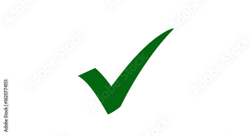 A simple green check mark on a white background indicating approval or a task completed successfully
