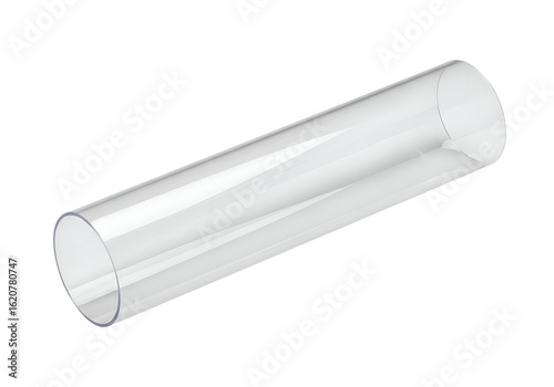 Clear plastic tube lying diagonally.