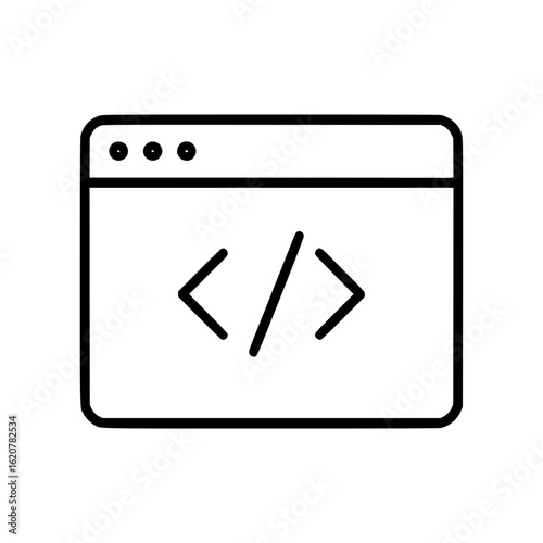 Web Development Code Window Outline Icon