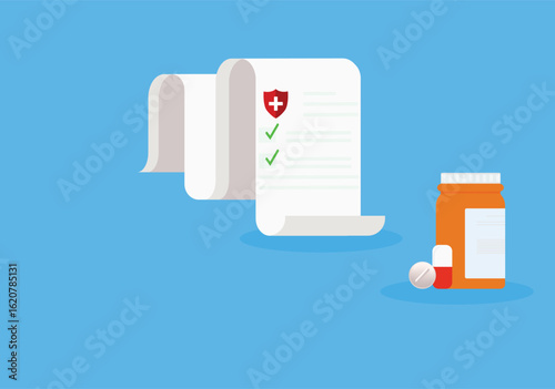 medicine bottle and prescription