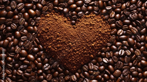 Heart of coffee grounds (1)