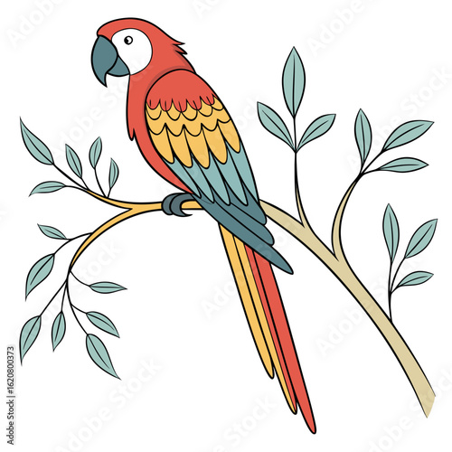 parrot on branch