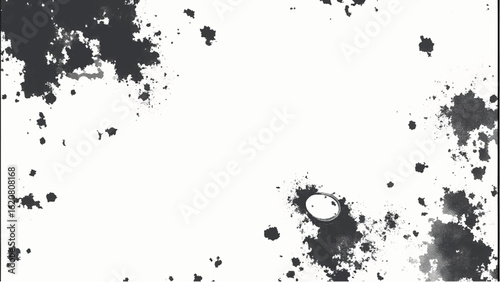 Abstract Black Ink Splatter on White Background for Artistic Designs. Abstract Black Ink Splatter Background.
