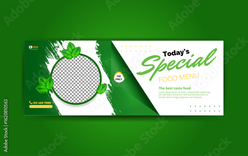 restaurant healthy food menu fast food iteam social media promotion cover template