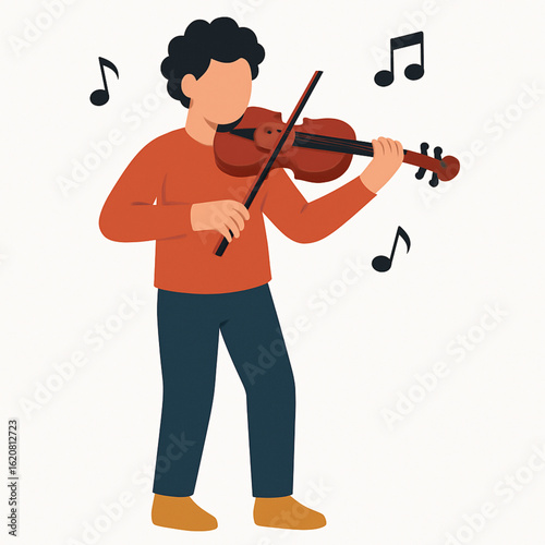 young man playing violin