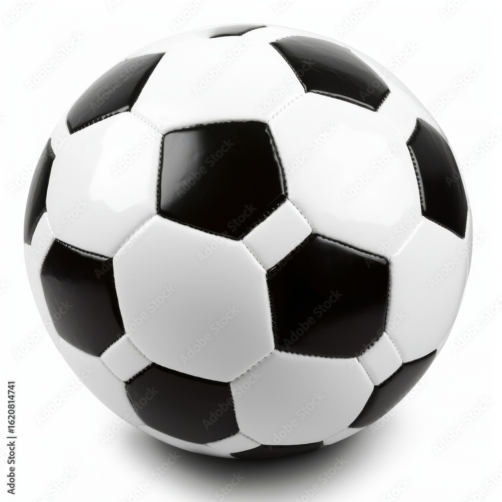 Obraz premium Soccer Ball Isolated Black and White Pattern, Sport , Football