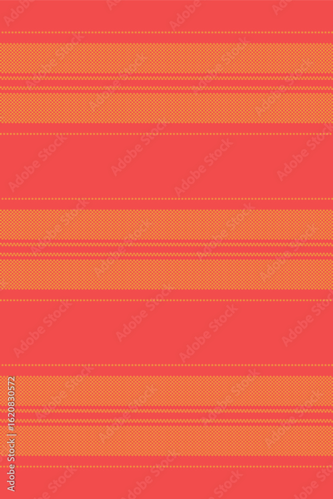 Fototapeta premium Aone vertical vector seamless, rug fabric textile pattern. Glace lines background texture stripe in red and orange colors.