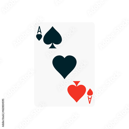 Ace of Spades Playing Card.