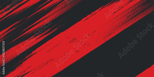 Background, contrast red and black color abstract template for business design. Technology style. You can use it for advertising, sports posters, templates, business presentations. Vector illustration