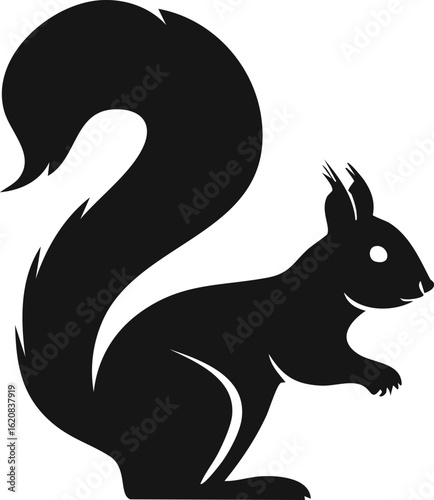 Silhouette of a Squirrel
