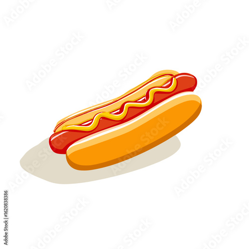 A delicious, perfectly crafted hot dog, a quintessential culinary delight.