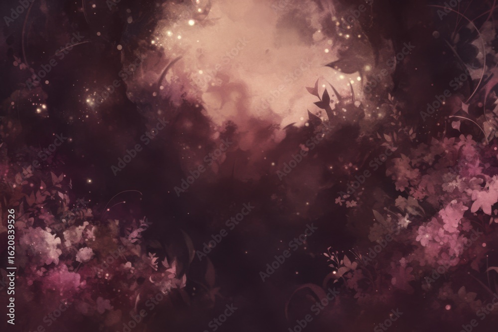 Naklejka premium Ethereal Floral Background with Soft Glow and Dreamy Colors