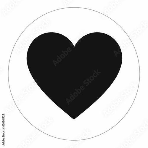 A vibrant red heart vector icon, a perfect symbol of romance and love, ready for a Valentine's Day card design