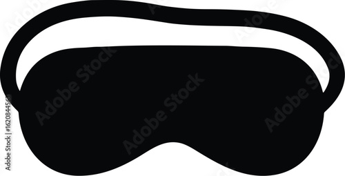 Sleep mask vector black silhouette print design