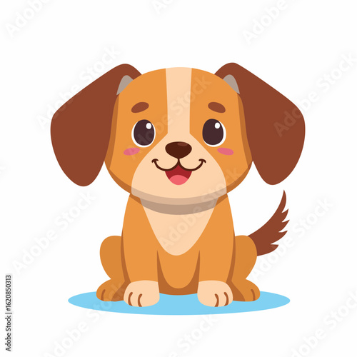 fröhlicher Hundewelpe