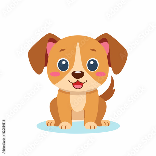 fröhlicher Hundewelpe