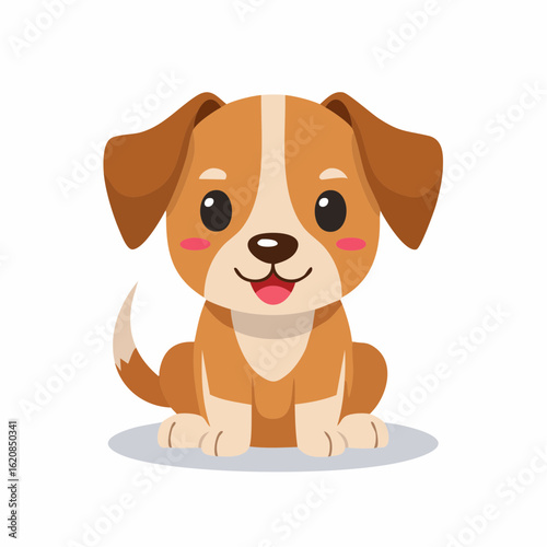 fröhlicher Hundewelpe