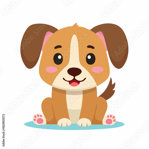 fröhlicher Hundewelpe