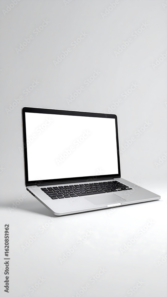 Modern laptop on a light gray background Modern laptop on a light gray background